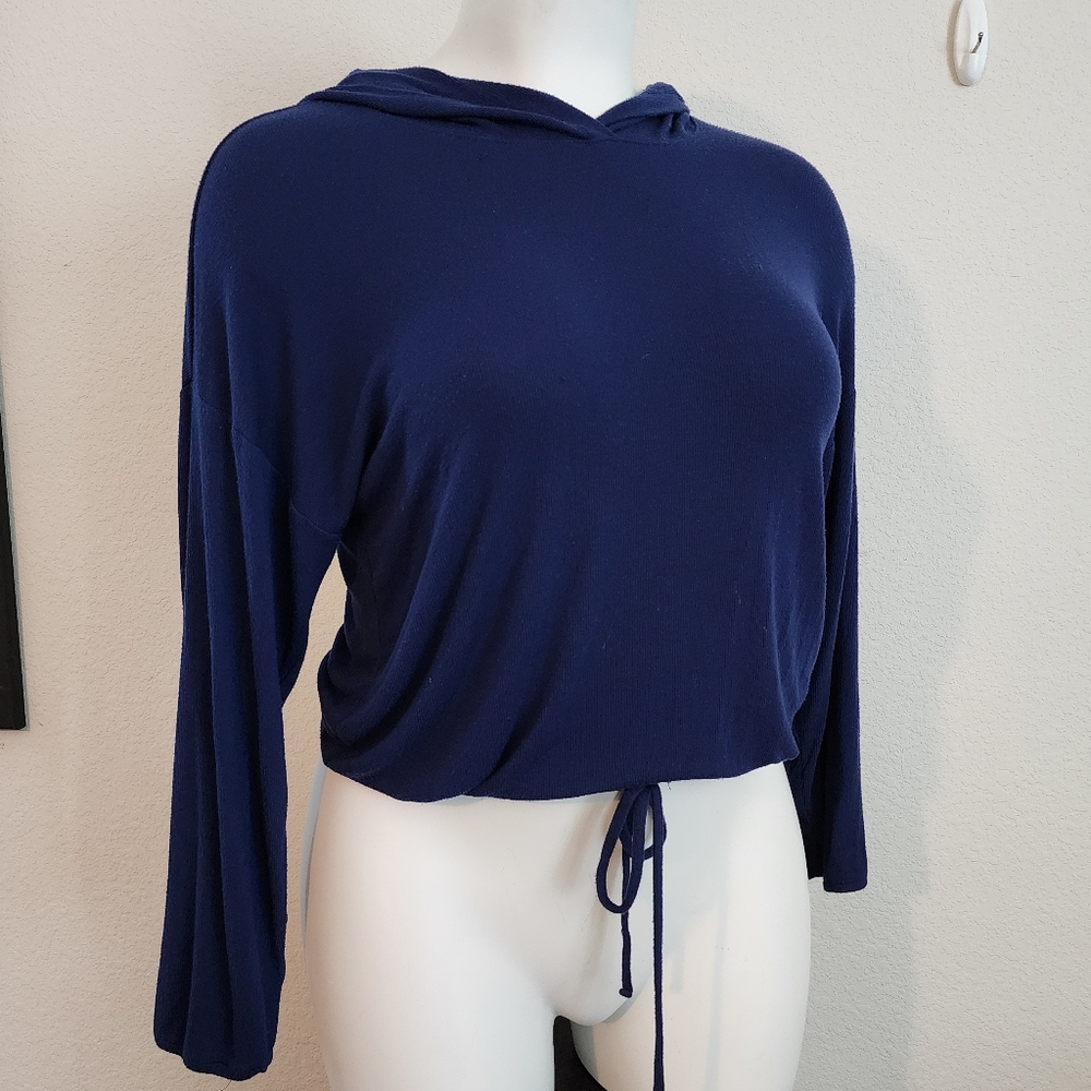 New York and Company Lounge Brand super soft ribbed hooded pullover